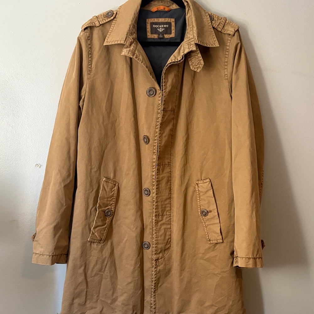 Dockers Men's Brown Trench Coat